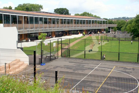 Figure 1 Exwick School playing fields and SuDS