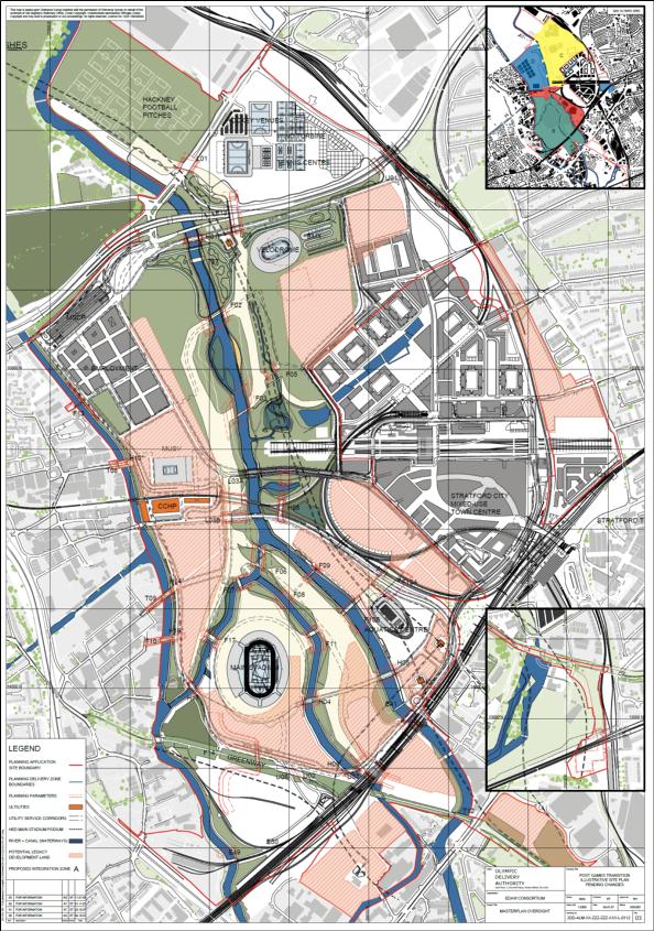 Figure 4 Master plan of Park (legacy phase) with SuDS