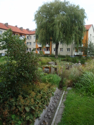 Retrofit pond and rill - SuDS