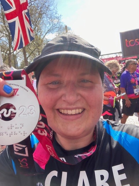 Clare in marathon