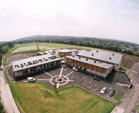 Figure 1 Castle Rock school with SuDS