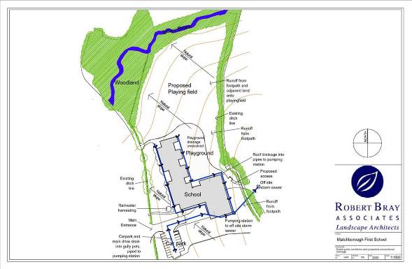 Figure 2 Initial drainage proposal