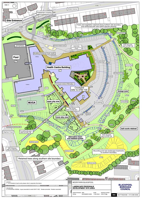 Figure 2 Building layout incorporating SuDS