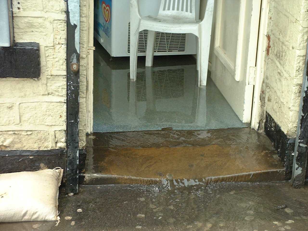 Storm sewage flooding