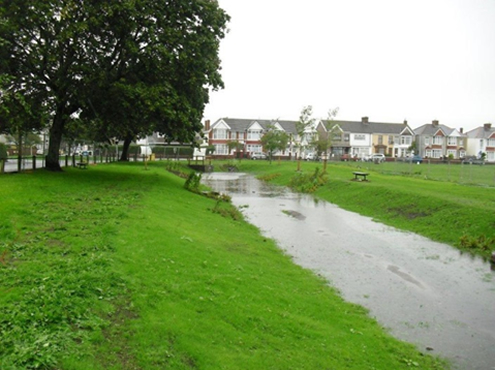 Swale becoming full